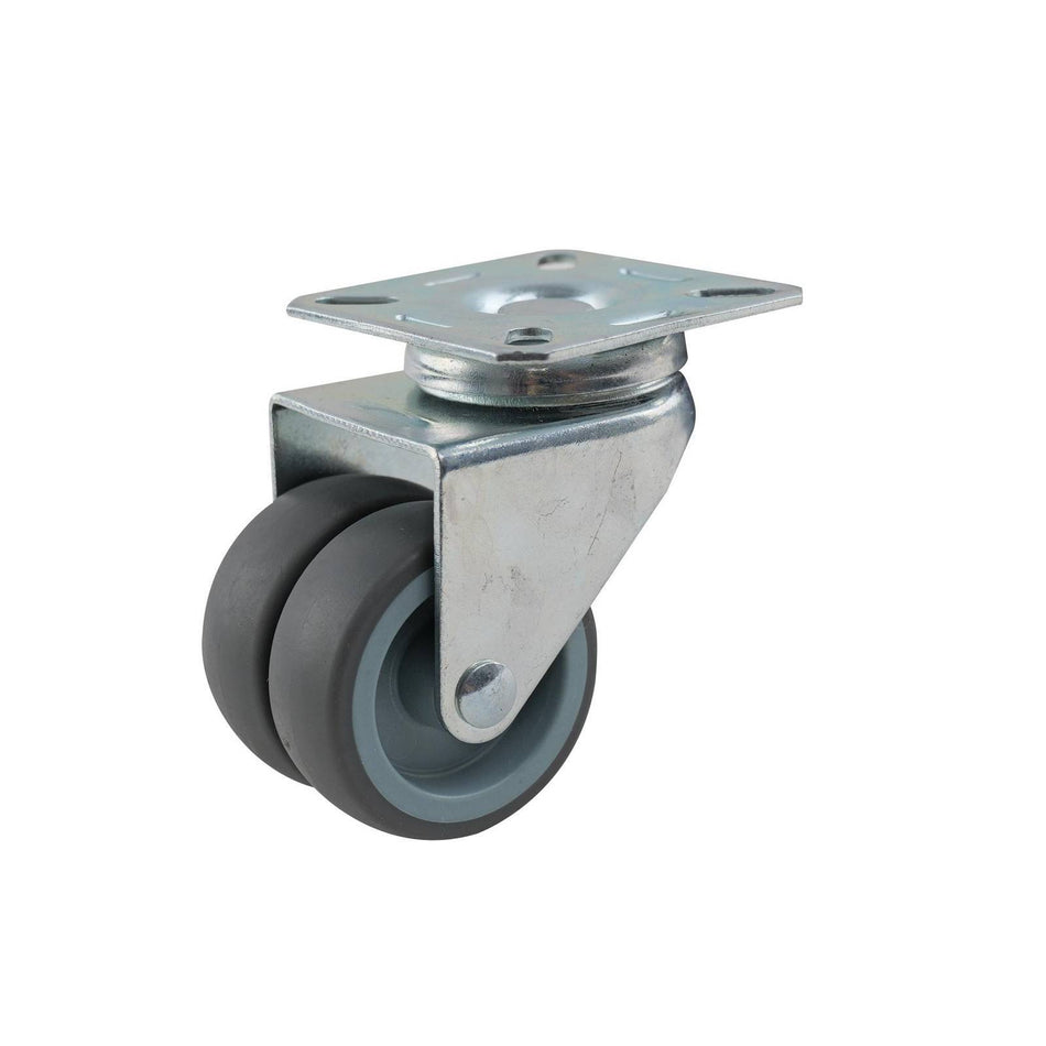 Easyroll 50mm Grey Rubber Swivel Plate G2 Series Castor 70kg
