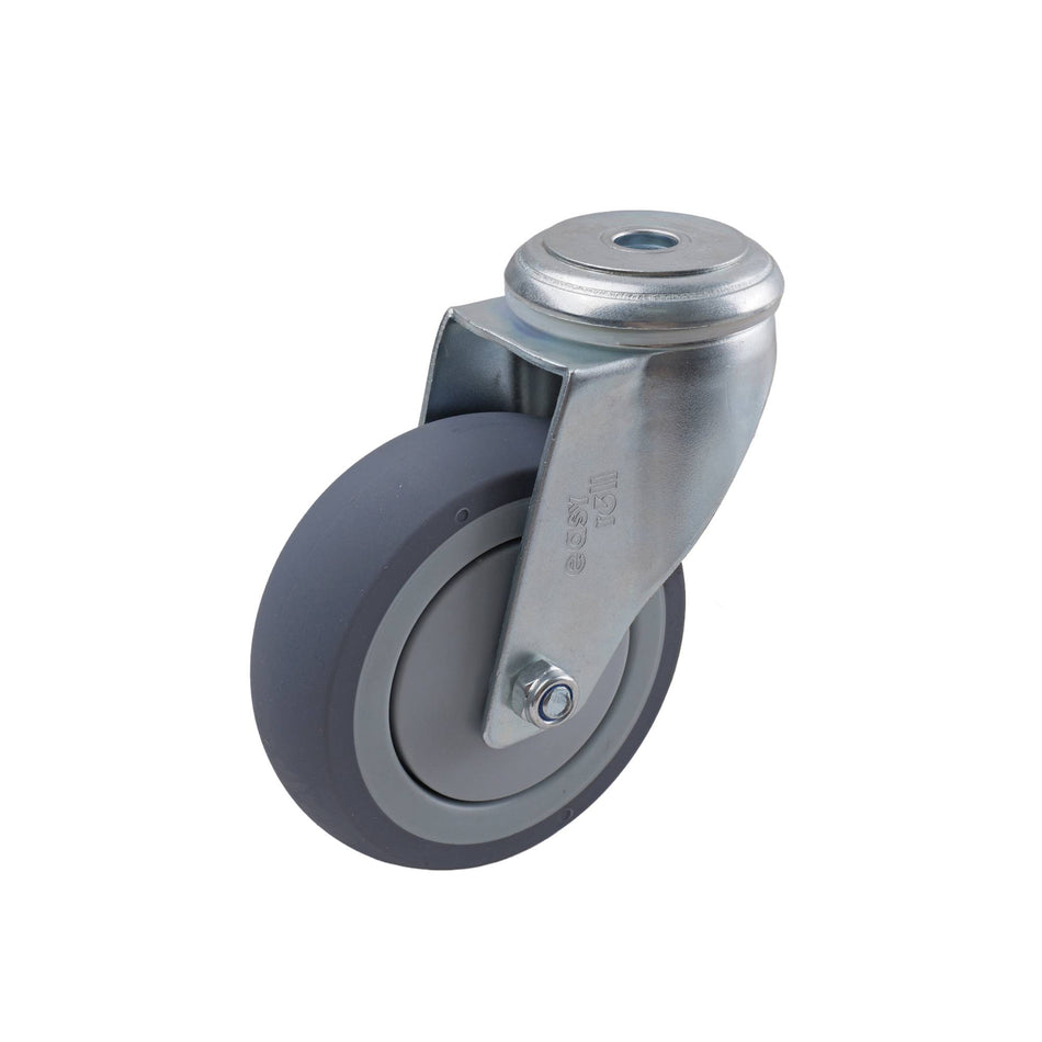 Easyroll 100mm Grey Rubber Bolt Hole G6 Series Castor 120kg