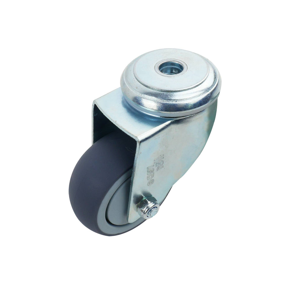 Easyroll 75mm Grey Rubber Bolt Hole G6 Series Castor 90kg