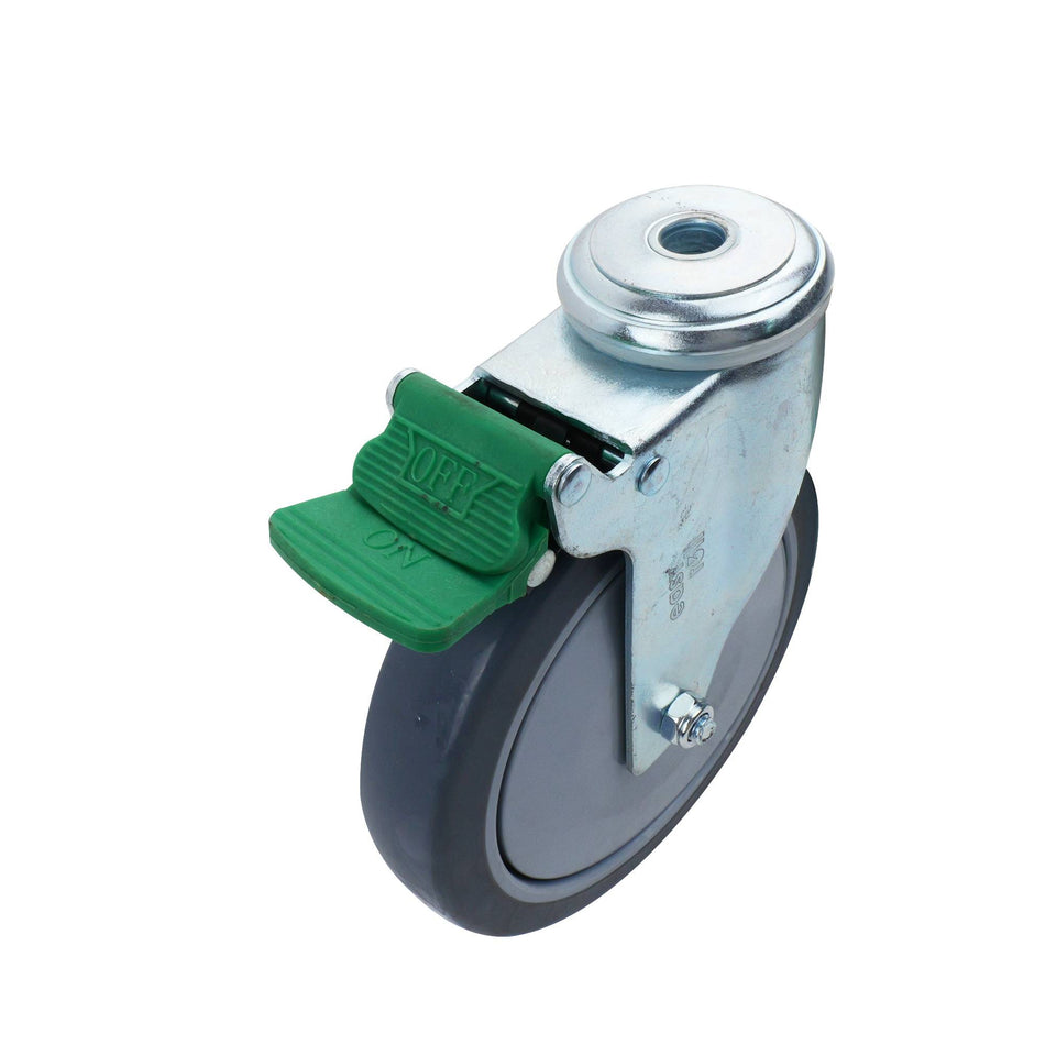 Easyroll 150mm Grey Rubber Bolt Hole G6 Series Castor 130kg