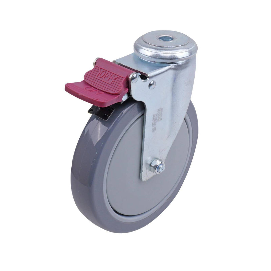 Easyroll 150mm Grey Urethane Bolt Hole G6 Series Castor 130kg