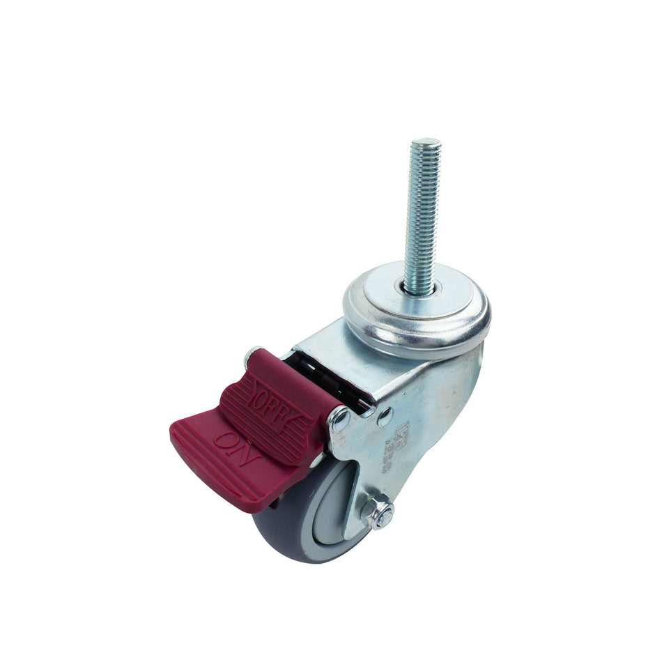 Easyroll 75mm Grey Rubber Swivel Brake G6 Series Castor 90kg