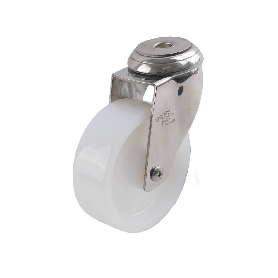Easyroll 100mm White Nylon Bolt Hole G7 Series Castor 100kg