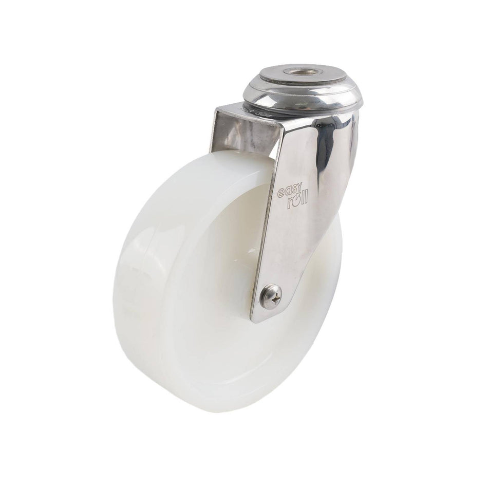 Easyroll 125mm White Nylon Bolt Hole G7 Series Castor 100kg