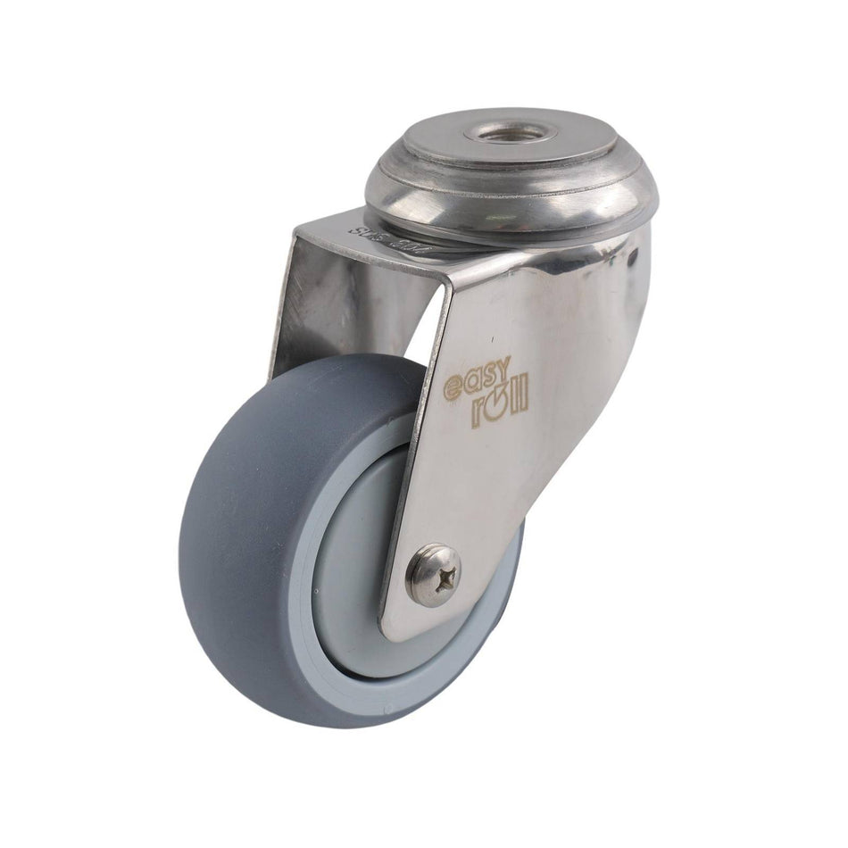 Easyroll 75mm Grey Rubber Bolt Hole G7 Series Castor 80kg