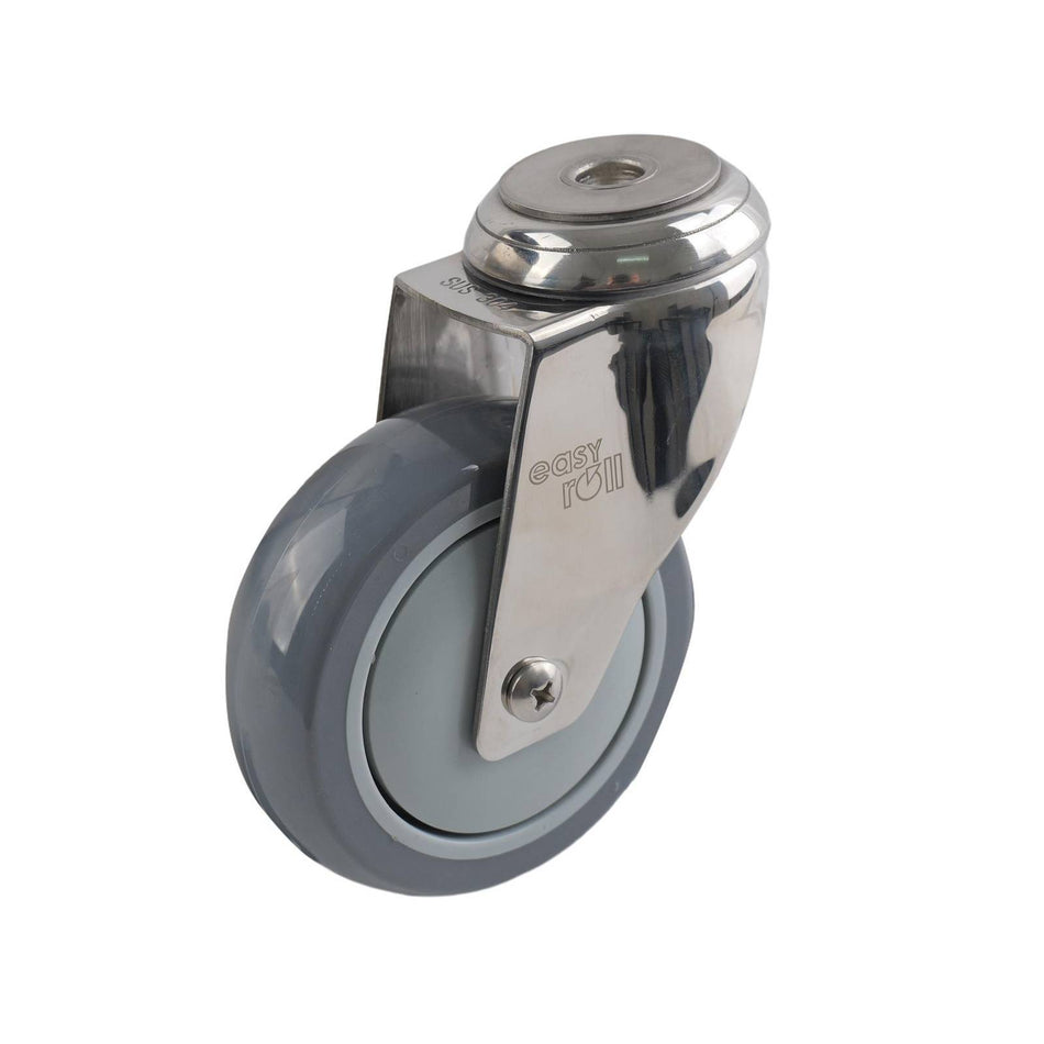 Easyroll 100mm Grey Urethane Bolt Hole G7 Series Castor 100kg