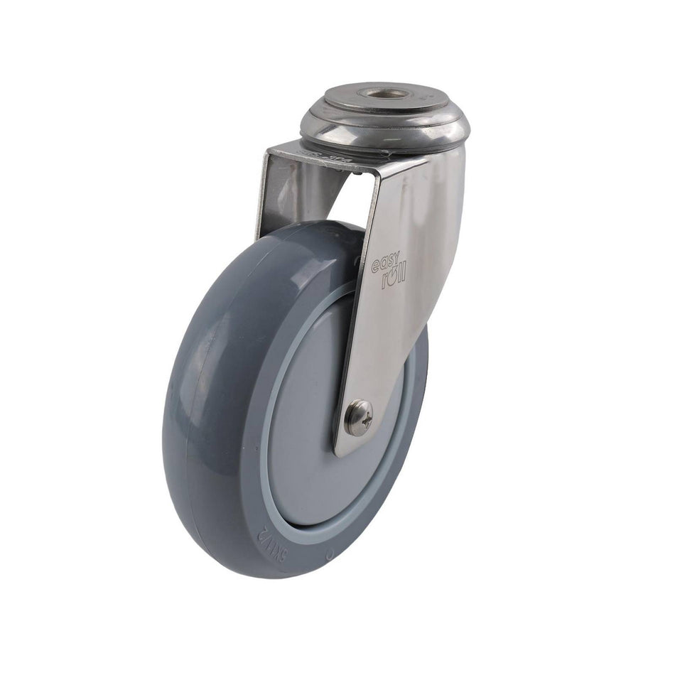 Easyroll 125mm Grey Urethane Bolt Hole G7 Series Castor 100kg