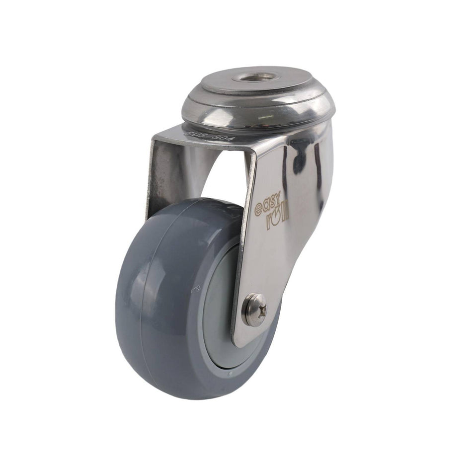 Easyroll 75mm Grey Urethane Bolt Hole G7 Series Castor 80kg