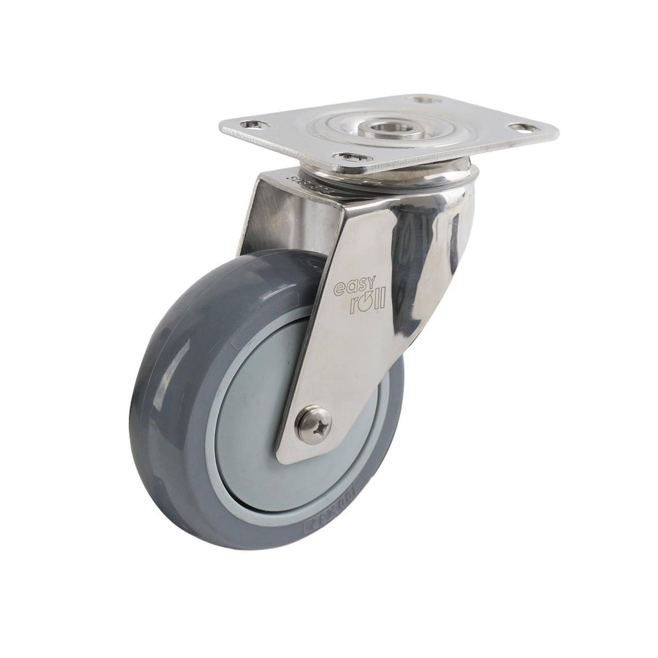 Easyroll 100mm Grey Urethane Swivel Plate G7 Series Castor 100kg