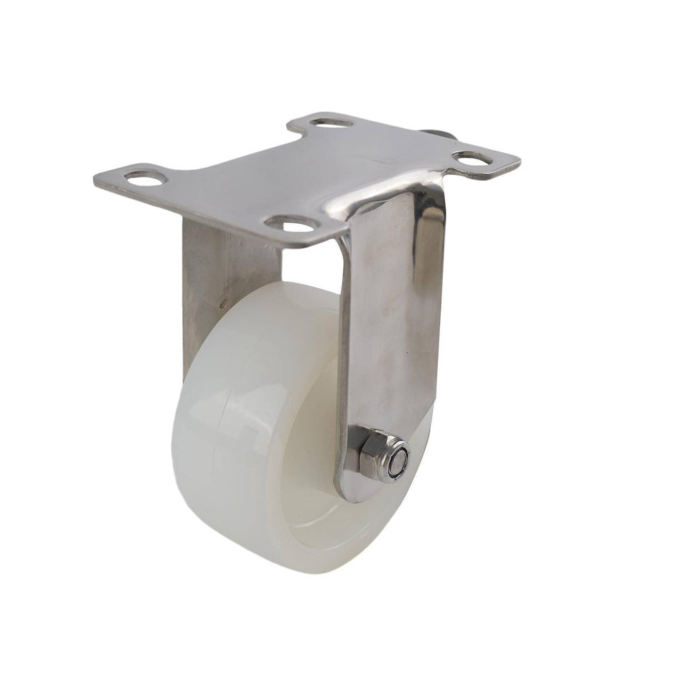 Easyroll 75mm White Nylon Fixed Plate G7 Series Castor 80kg
