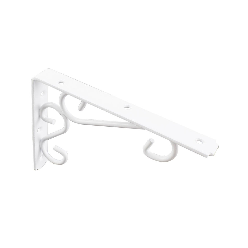 Carinya 200 x 150mm White Heavy Duty Scroll Stayed Bracket