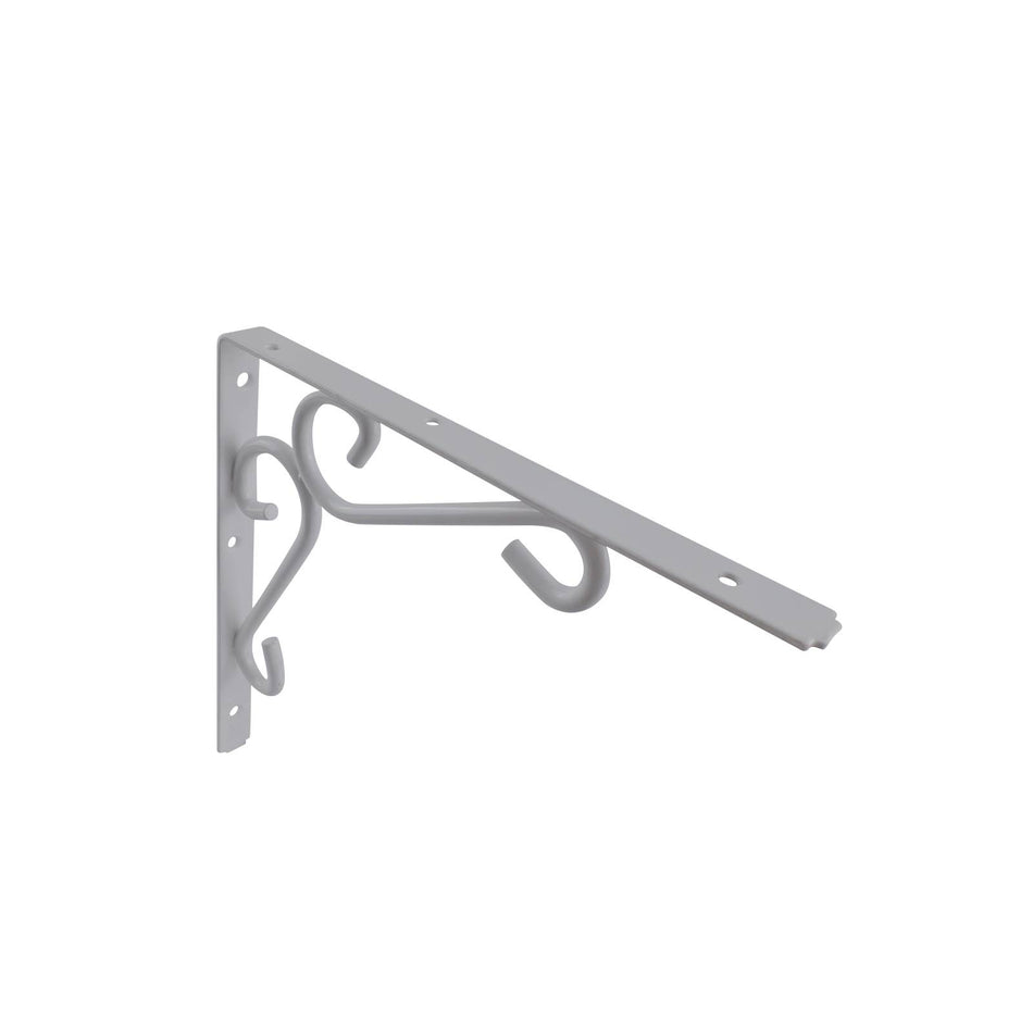 Carinya 300 x 300mm White Heavy Duty Scroll Stayed Bracket