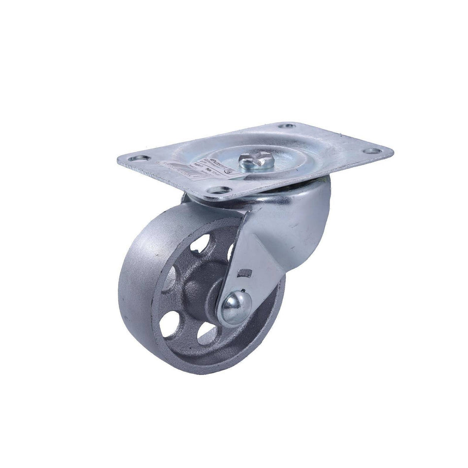 Easyroll 75mm Cast Iron Swivel Plate I2 Series Castor 115kg