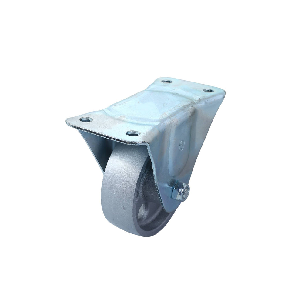 Easyroll 100mm Cast Iron Fixed Plate I2 Series Castor 225kg