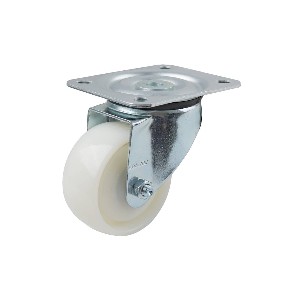 Colson 80mm White Nylon Swivel Plate I3 Series Castor 130kg