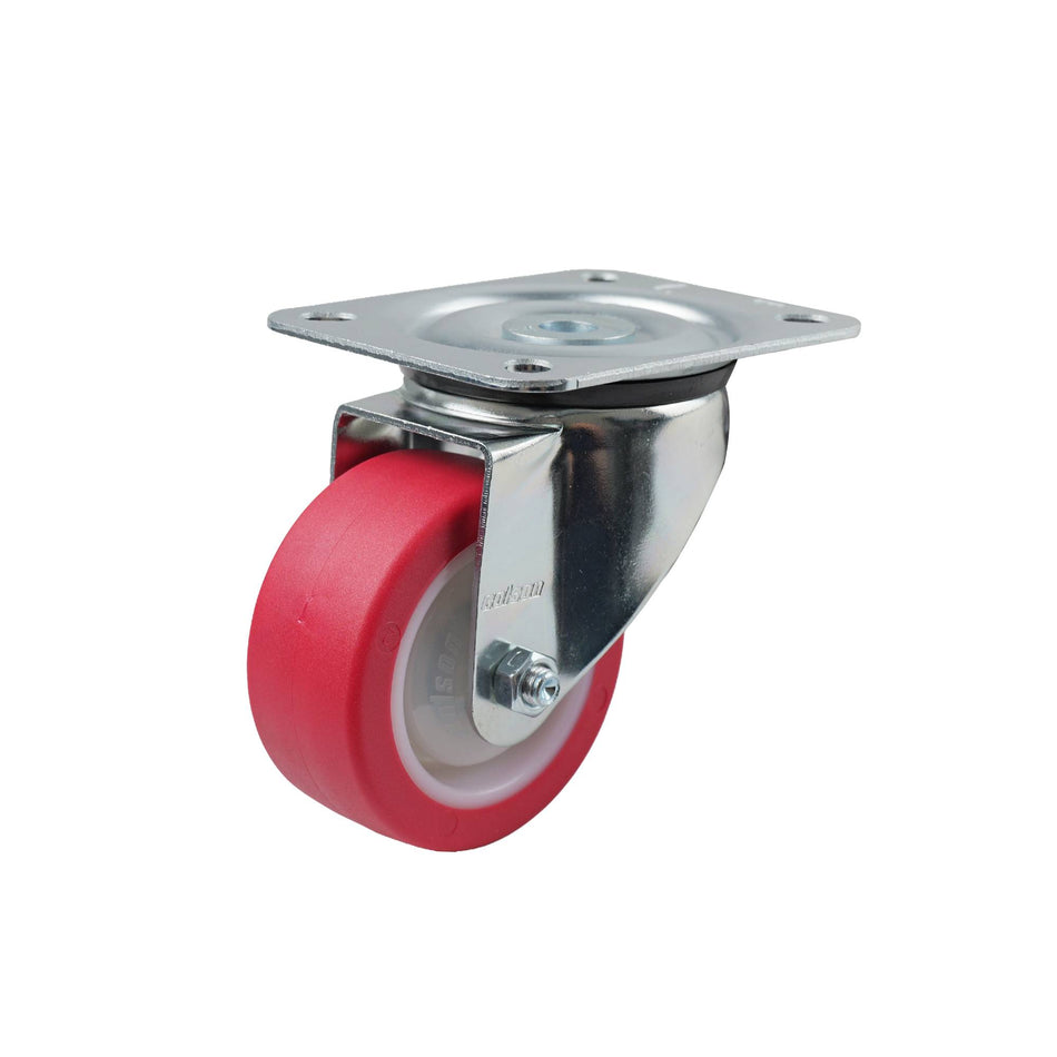 Colson 80mm Red Urethane Swivel Plate I3 Series Castor 130kg