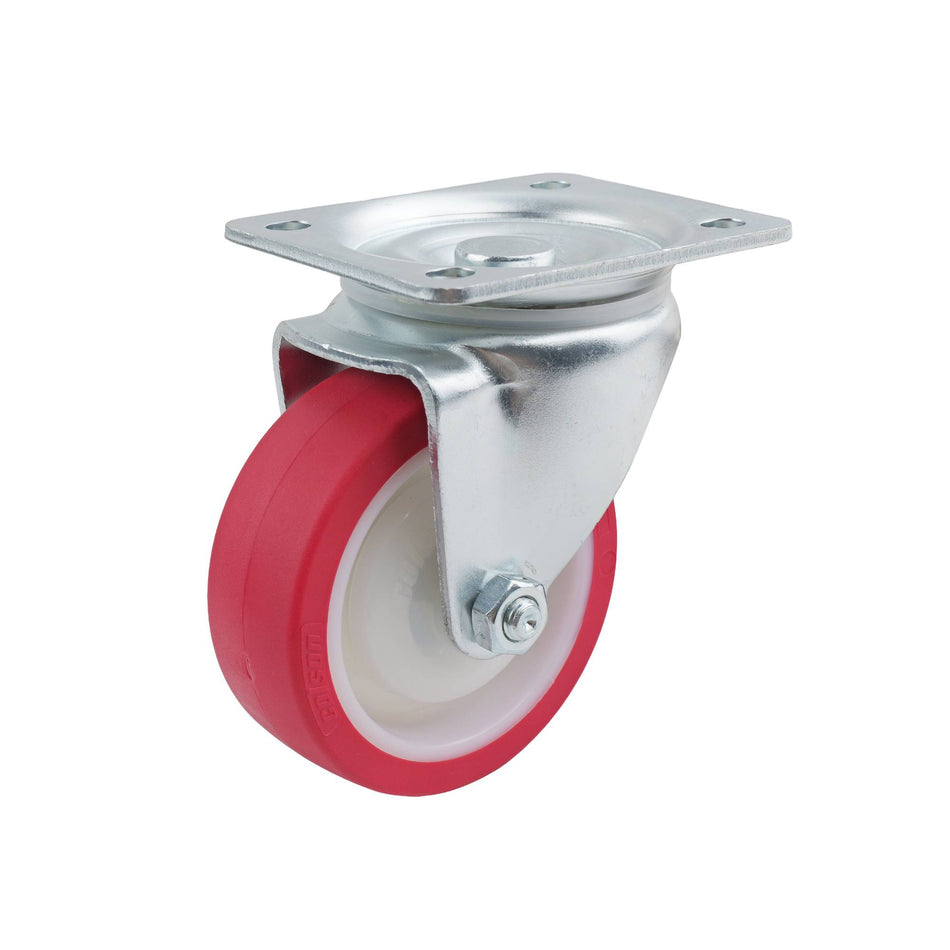 Colson 100mm Red Urethane Swivel Plate I3 Series Castor 230kg