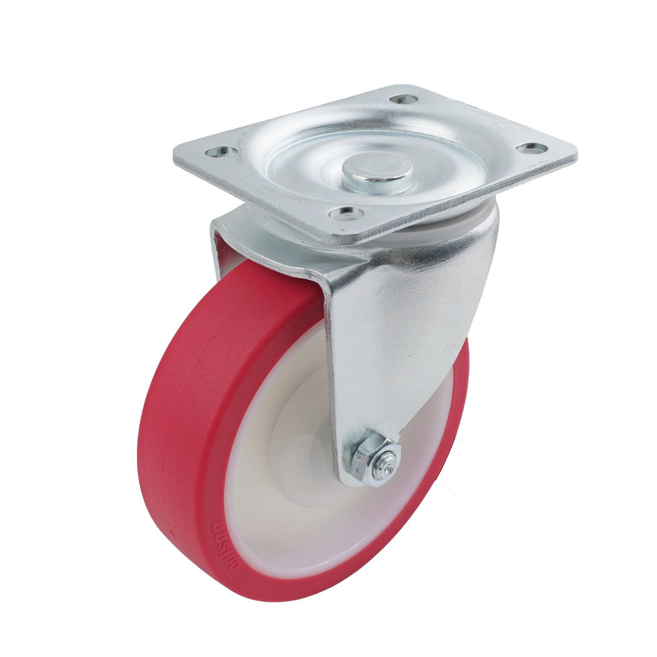 Colson 125mm Red Urethane Swivel Plate I3 Series Castor 250kg