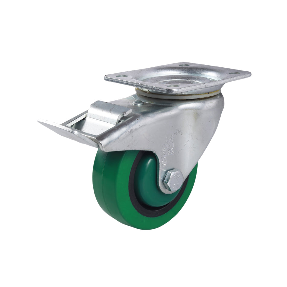 Easyroll 100mm Green Reflex Rubber I3 Series Castors 170kg 1PC