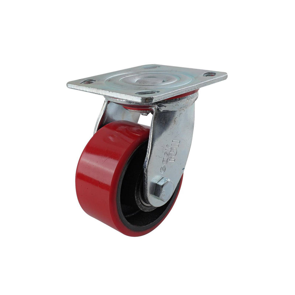 Easyroll 100mm Urethane Cast Iron Swivel Plate J2 Series Castor 320kg