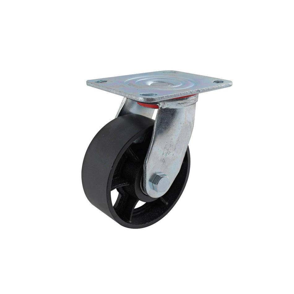 Easyroll 125mm Cast Iron Swivel Plate J3 Series Castor 410kg