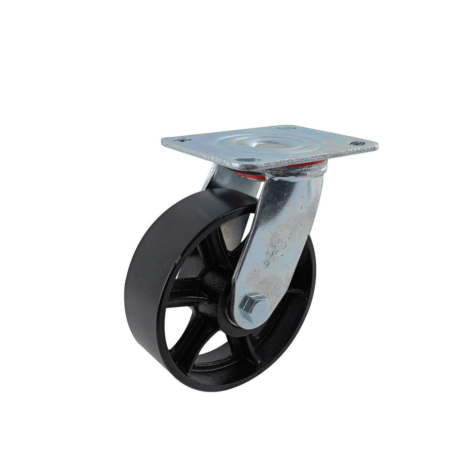 Easyroll 150mm Cast Iron Swivel Plate J3 Series Castor 410kg