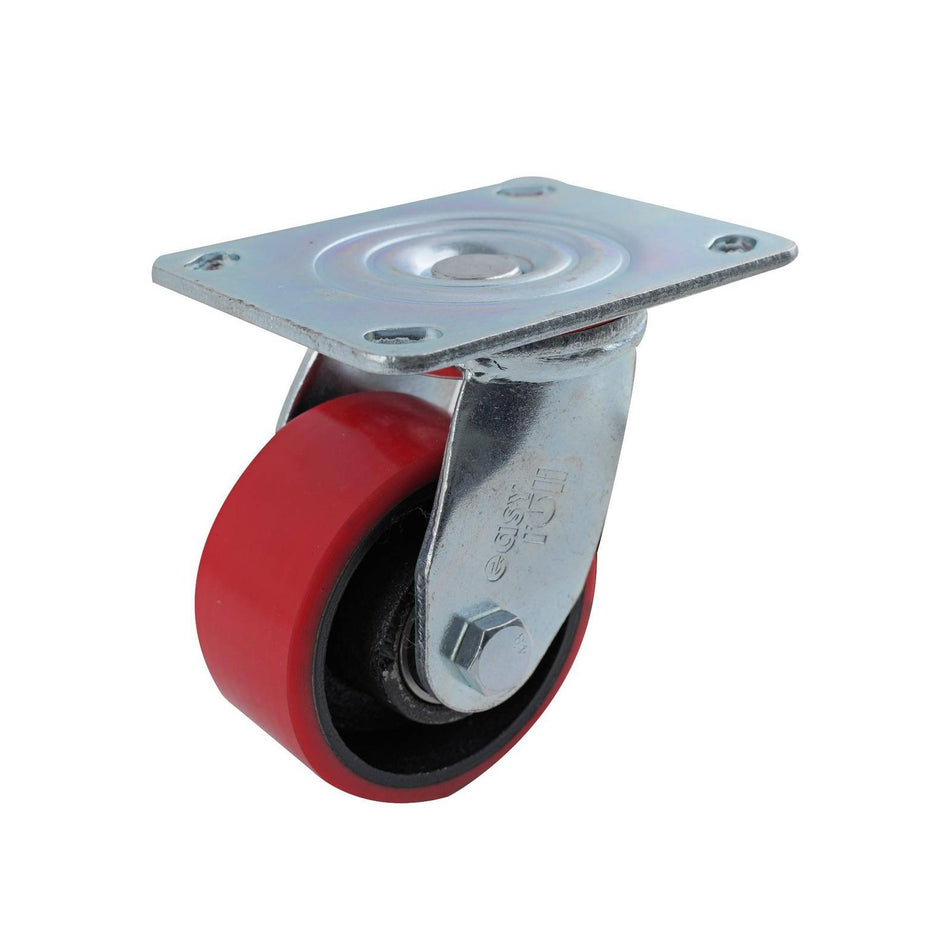 Easyroll 100mm Urethane Cast Iron Swivel Plate J3 Series Castor 310kg