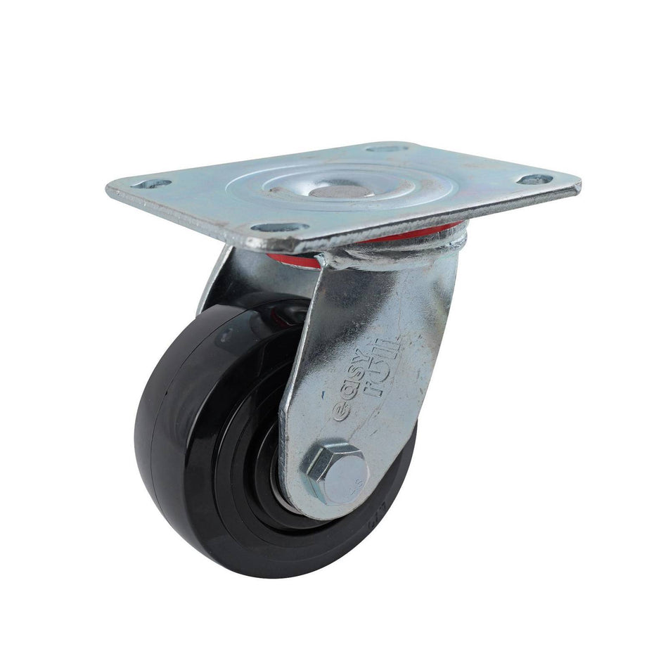 Easyroll 100mm Black Nylon Swivel Plate J3 Series Castor 320kg