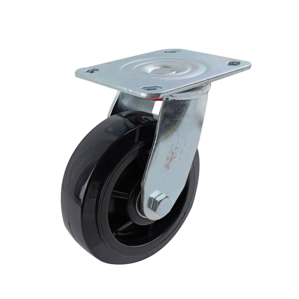 Easyroll 150mm Black Nylon Swivel Plate J3 Series Castor 410kg