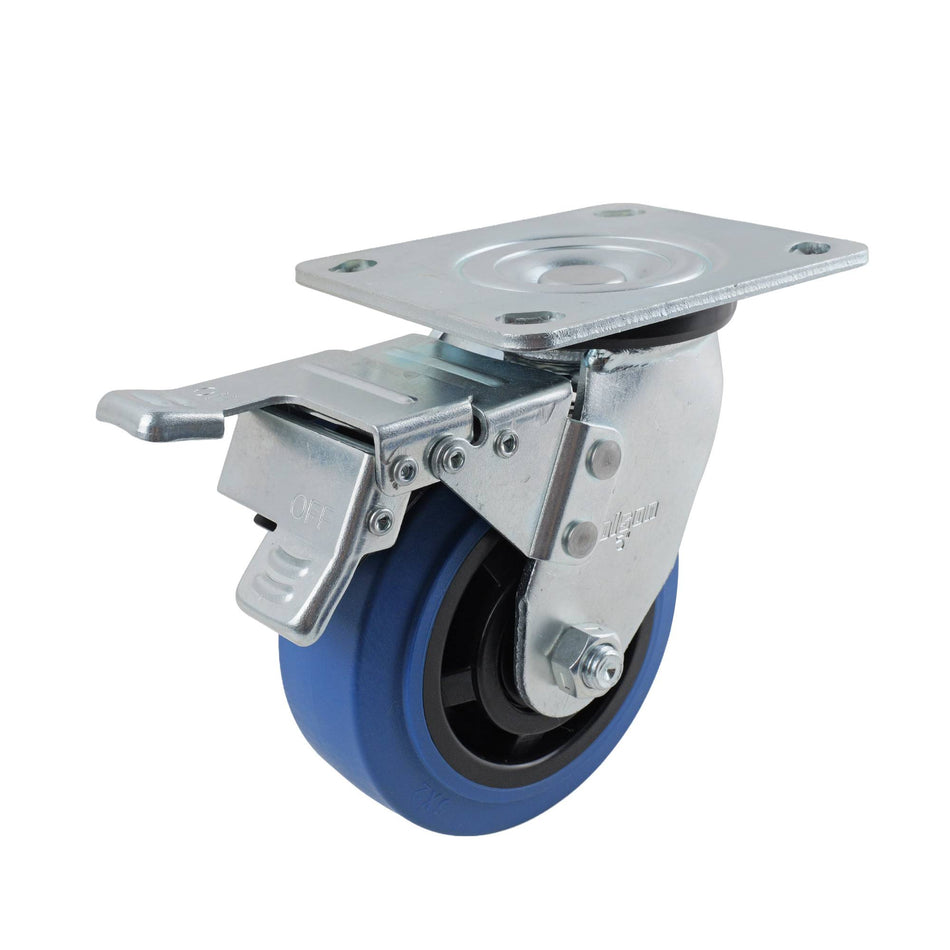 Colson 125mm Performa TPR Swivel Plate Brake J3 Series Castor 240kg