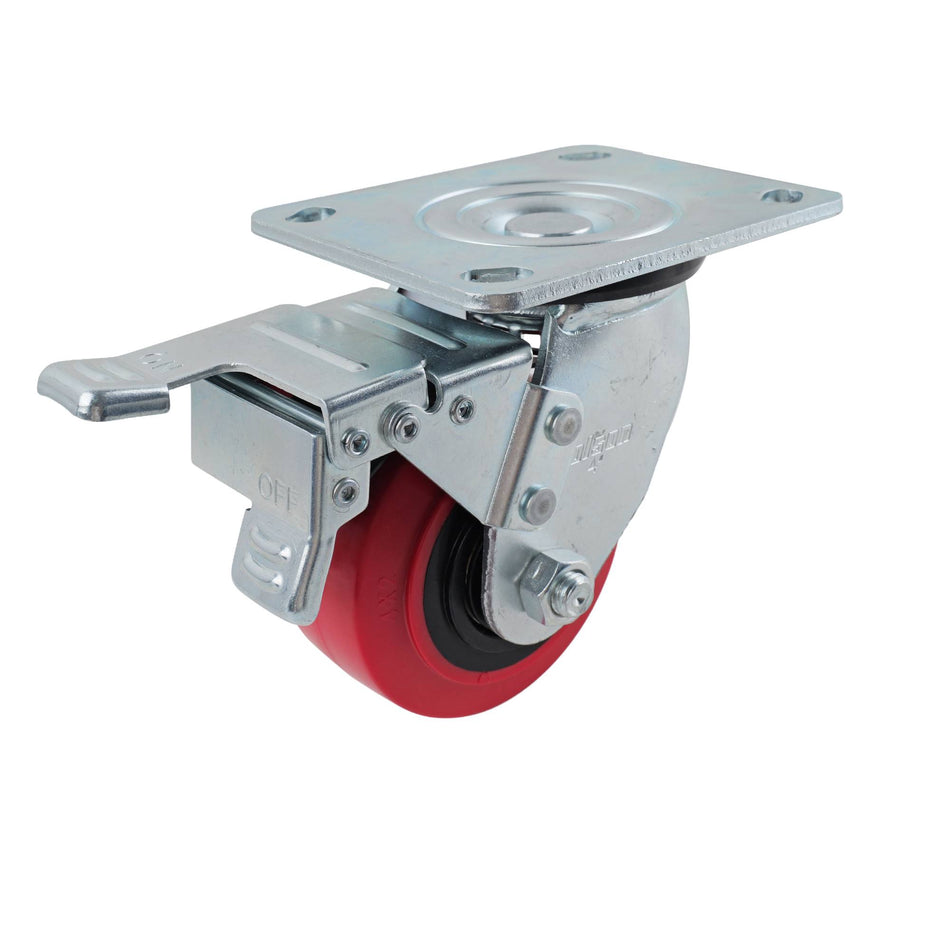 Colson 100mm Urethane Swivel Plate Brake J3 Series Castor 280kg