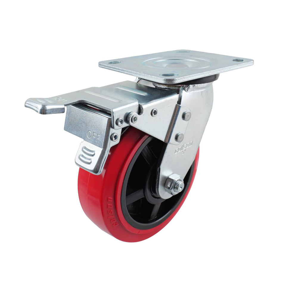 Colson 150mm Urethane Swivel Plate Brake J3 Series Castor 410kg