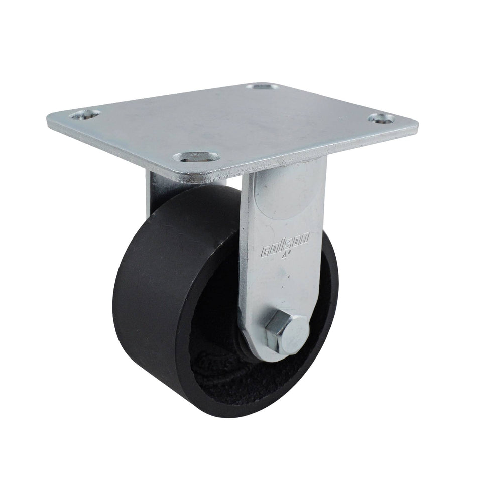 Colson 100mm Cast Iron Fixed Plate J3 Series Castor 320kg