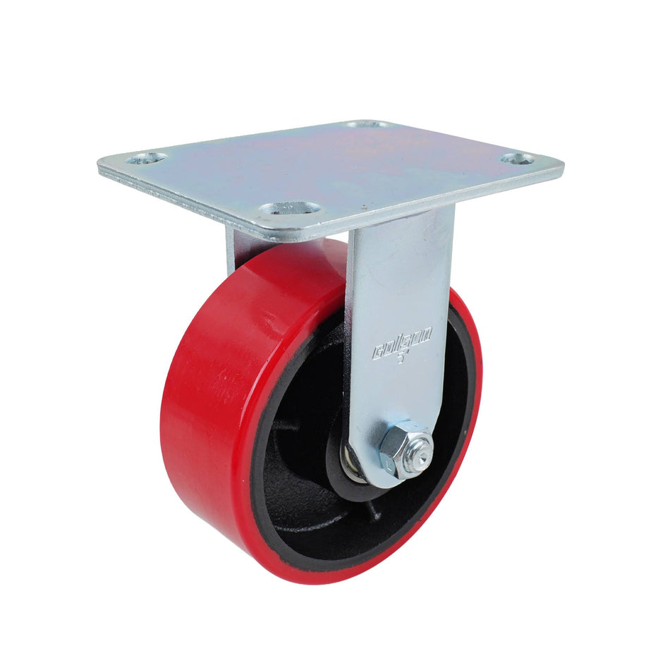 Colson 125mm Urethane on Cast Iron Fixed Plate J3 Series Castor 410kg