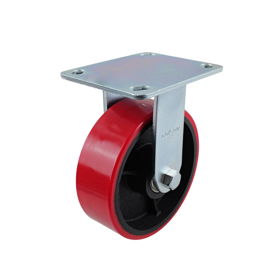 Colson 150mm Urethane on Cast Iron Fixed Plate J3 Series Castor 410kg