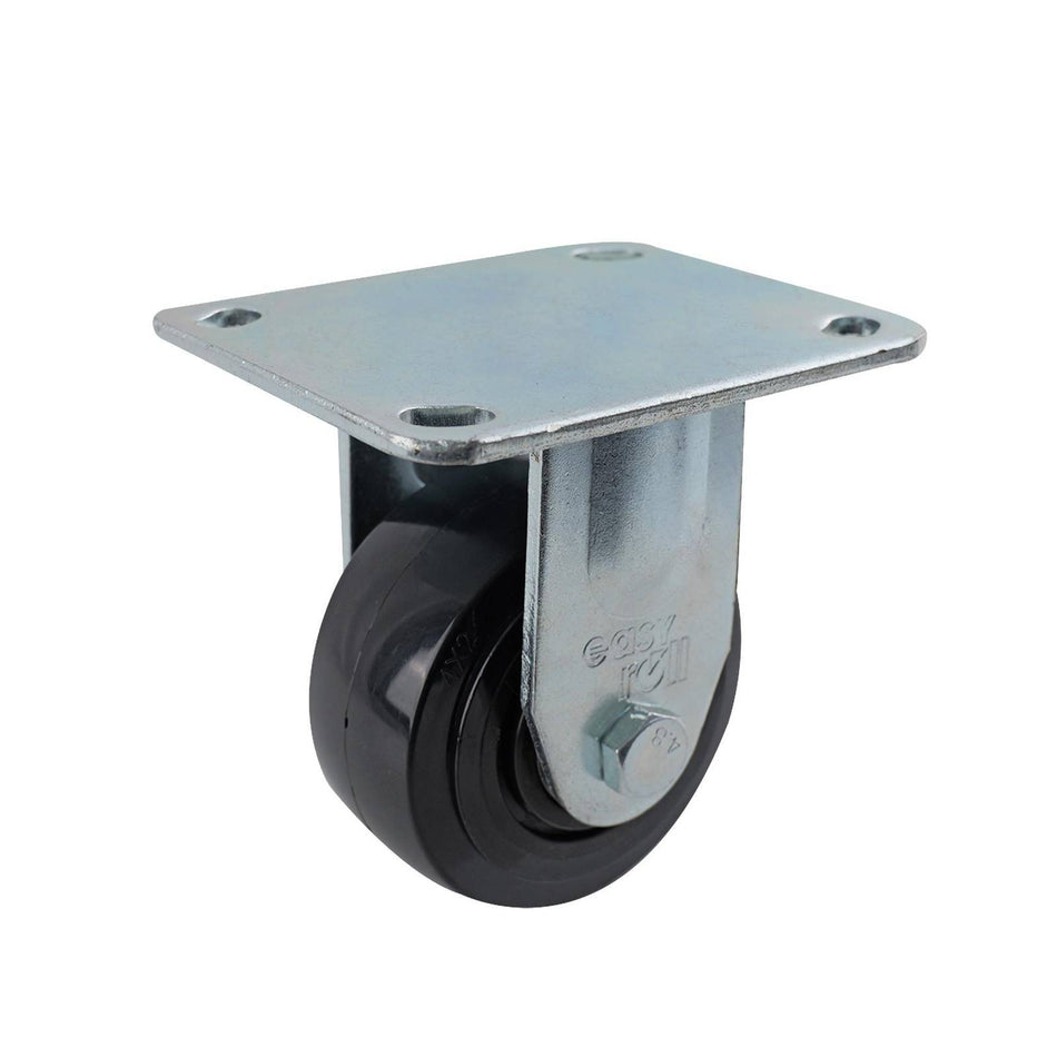 Easyroll 100mm Black Nylon Fixed Plate J3 Series Castor 320kg