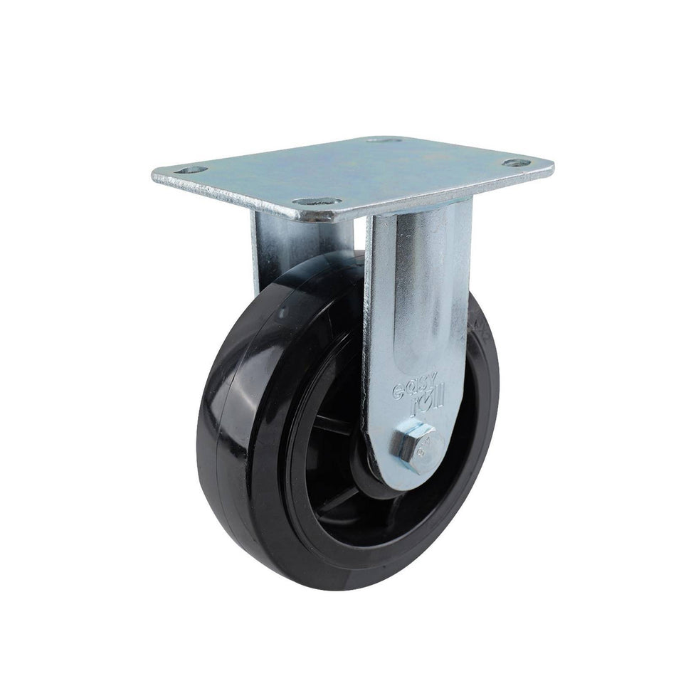 Easyroll 150mm Black Nylon Fixed Plate J3 Series Castor 410kg