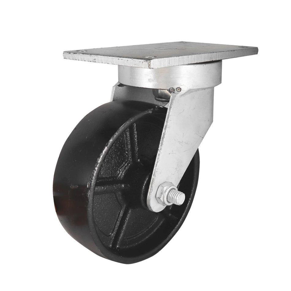 Easyroll 150mm Cast Iron Swivel Plate J7 Series Castor 600kg
