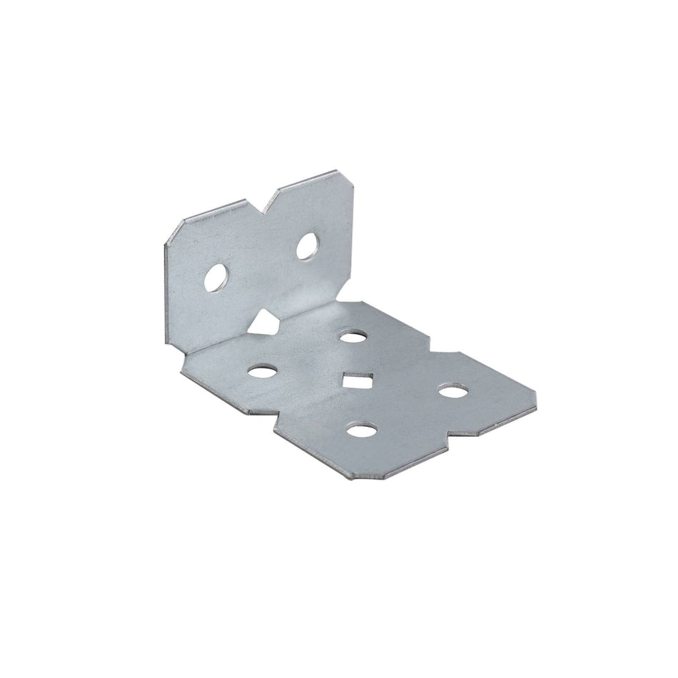Carinya 25 x 50 x 40 x 1mm Galvanised Angle Make-A-Bracket - 8 Pack
