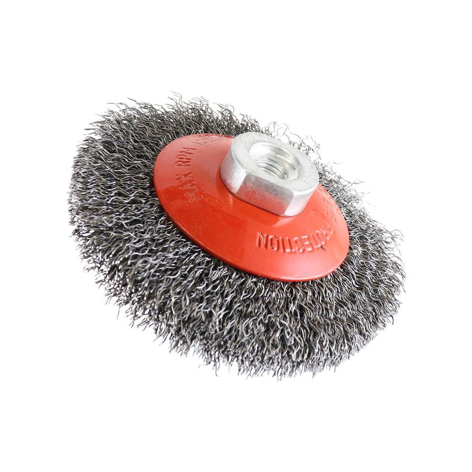 SIT Steel Crimped Conical Brush 100mm x M10