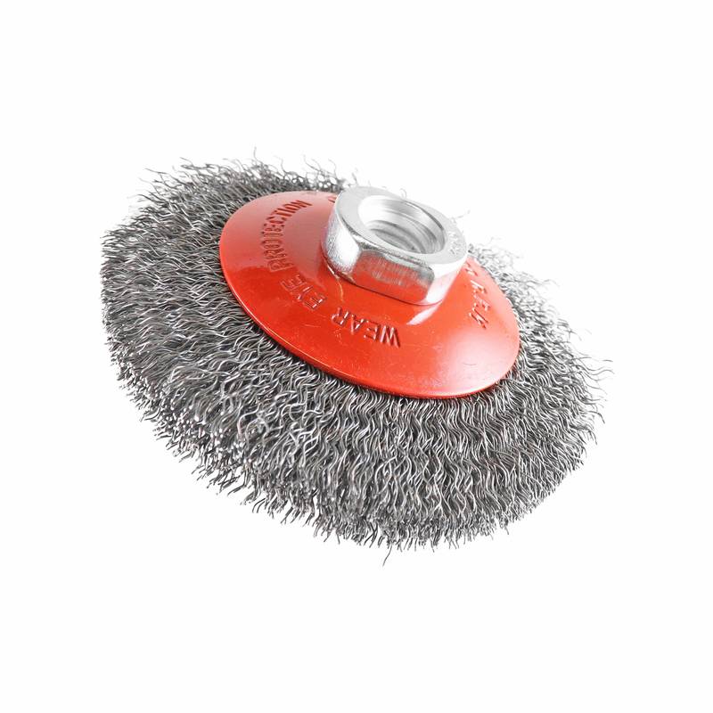 SIT Steel Crimped Conical Brush 100mm x M14