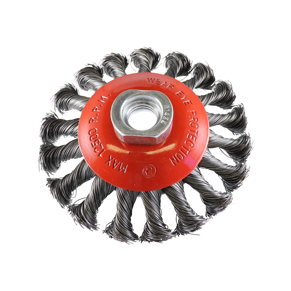 SIT Steel Twist Knot Conical Brush 100mm x M14