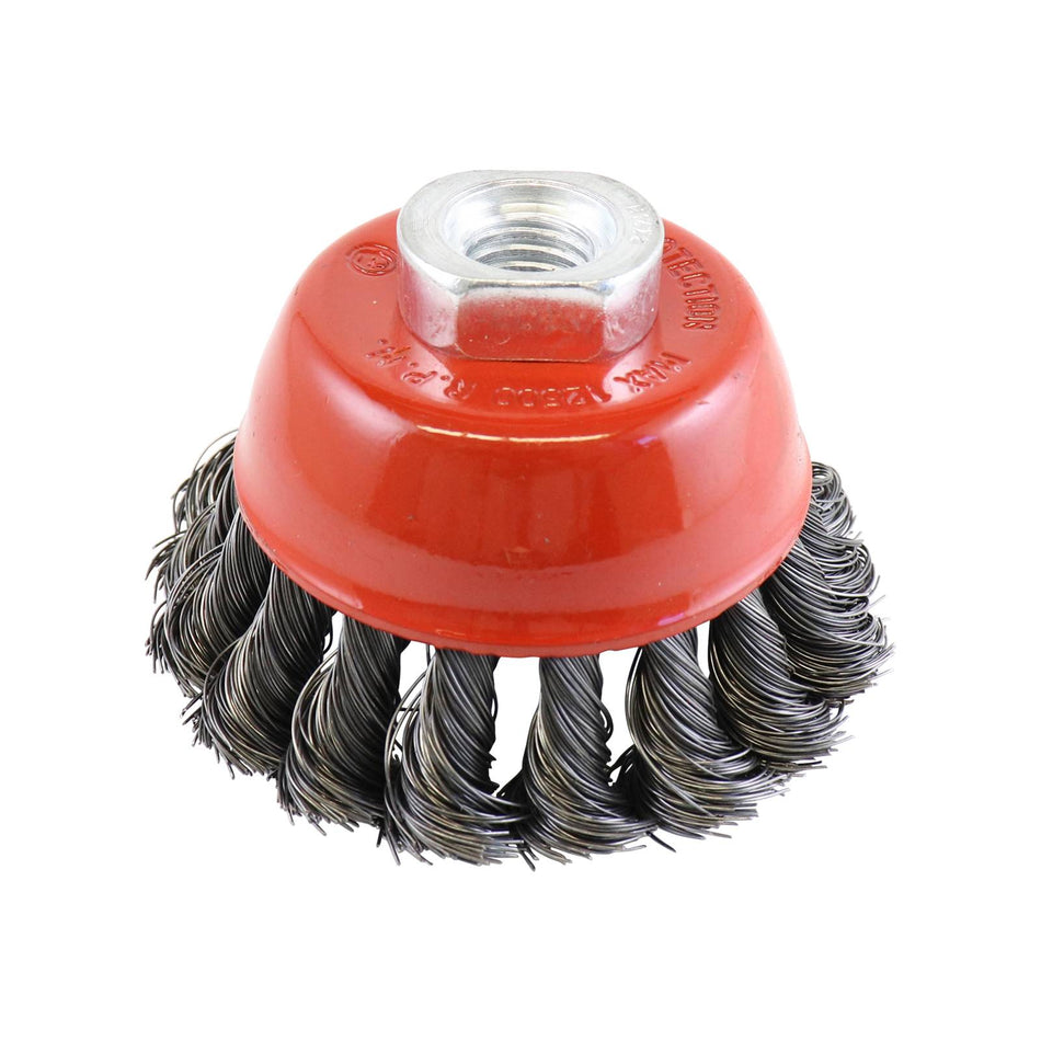 Rocket Steel Twist Knot Cup Brush75mm x M10