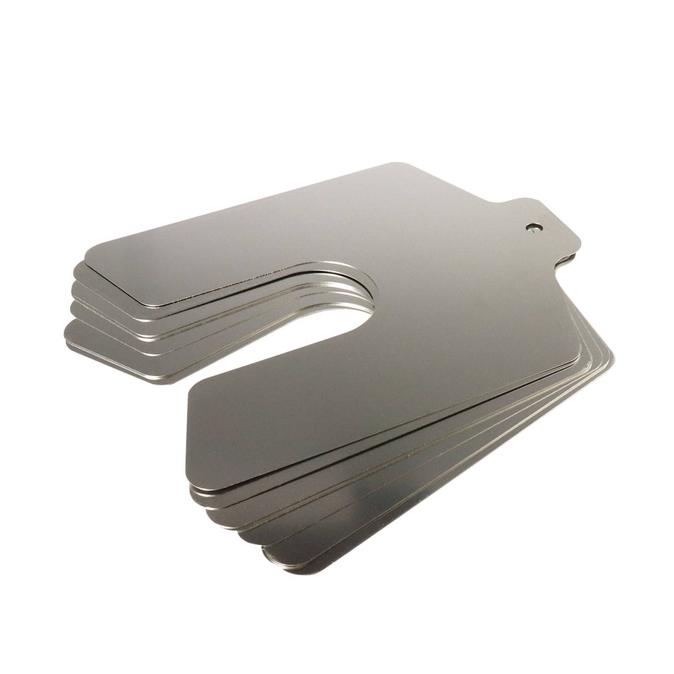 Precision Brand Slotted Shim 100x100mmx0.70mm 32mm 300 Stainless Steel - 10 Piece