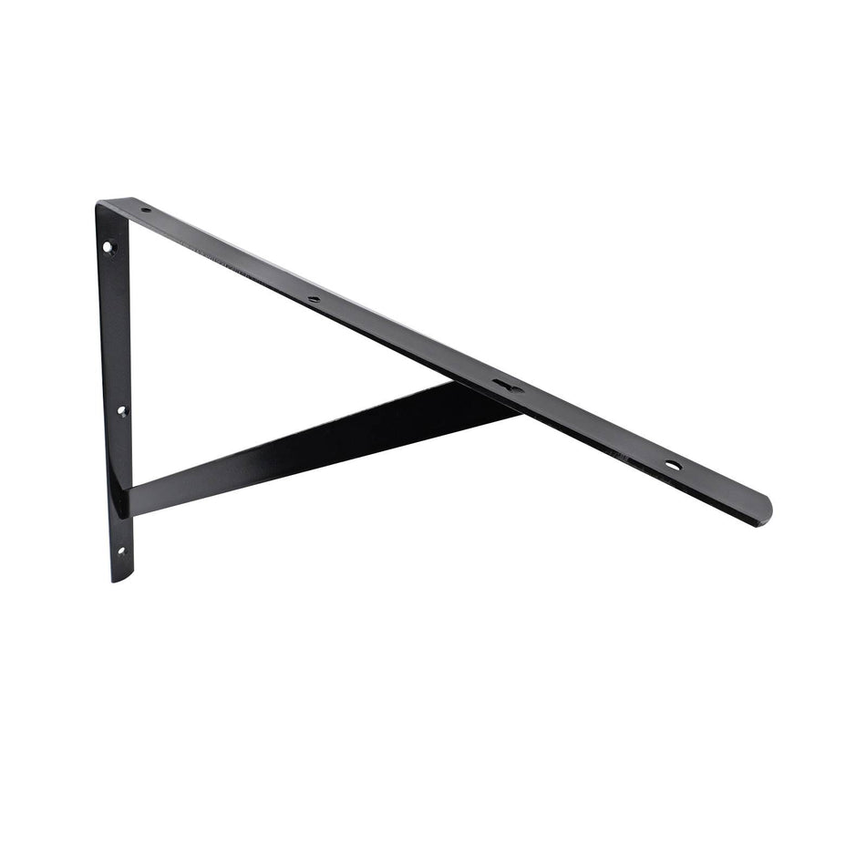 Carinya 400 x 350mm Black Straight Stayed Bracket - Black