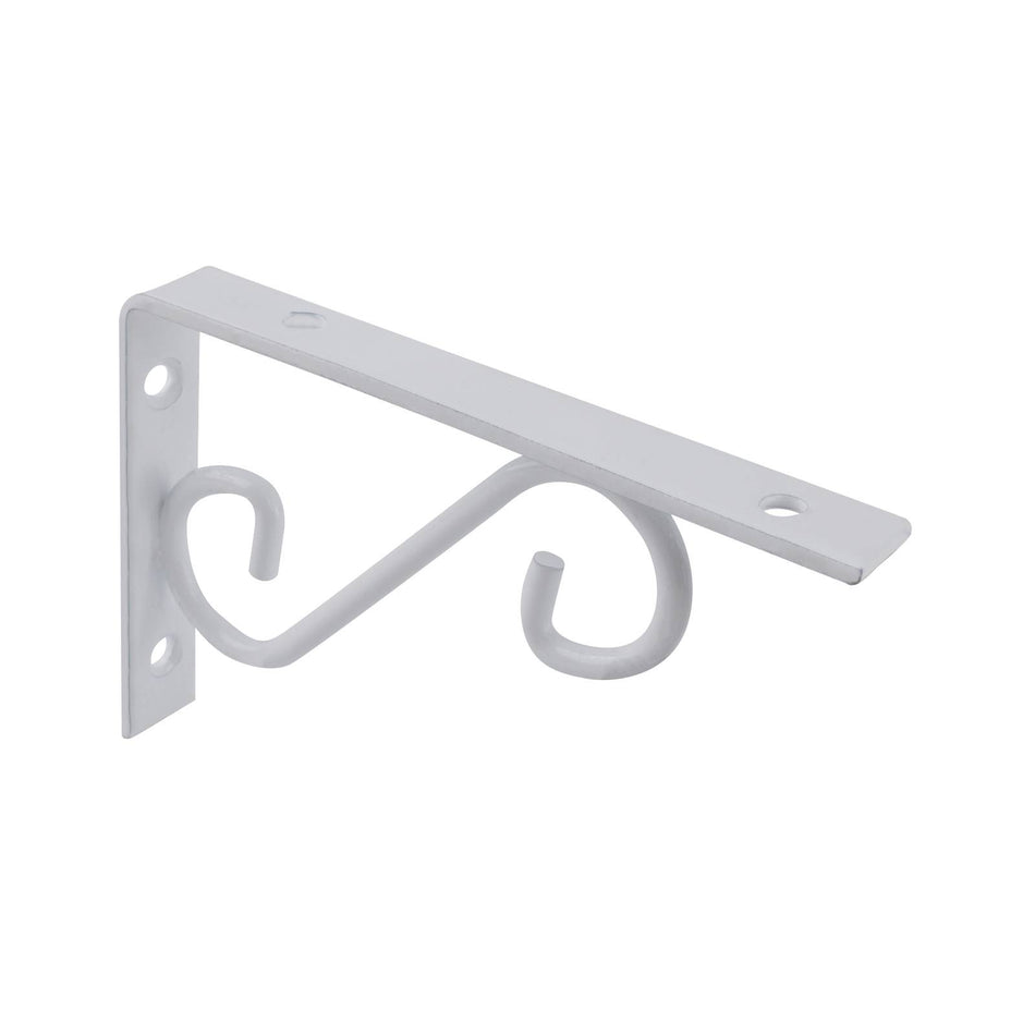 Carinya 150 x 100mm White Scroll Stayed Bracket