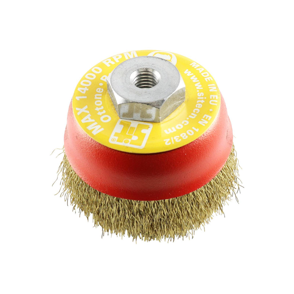 SIT Brass Crimped Cup Brush 75mm x M10