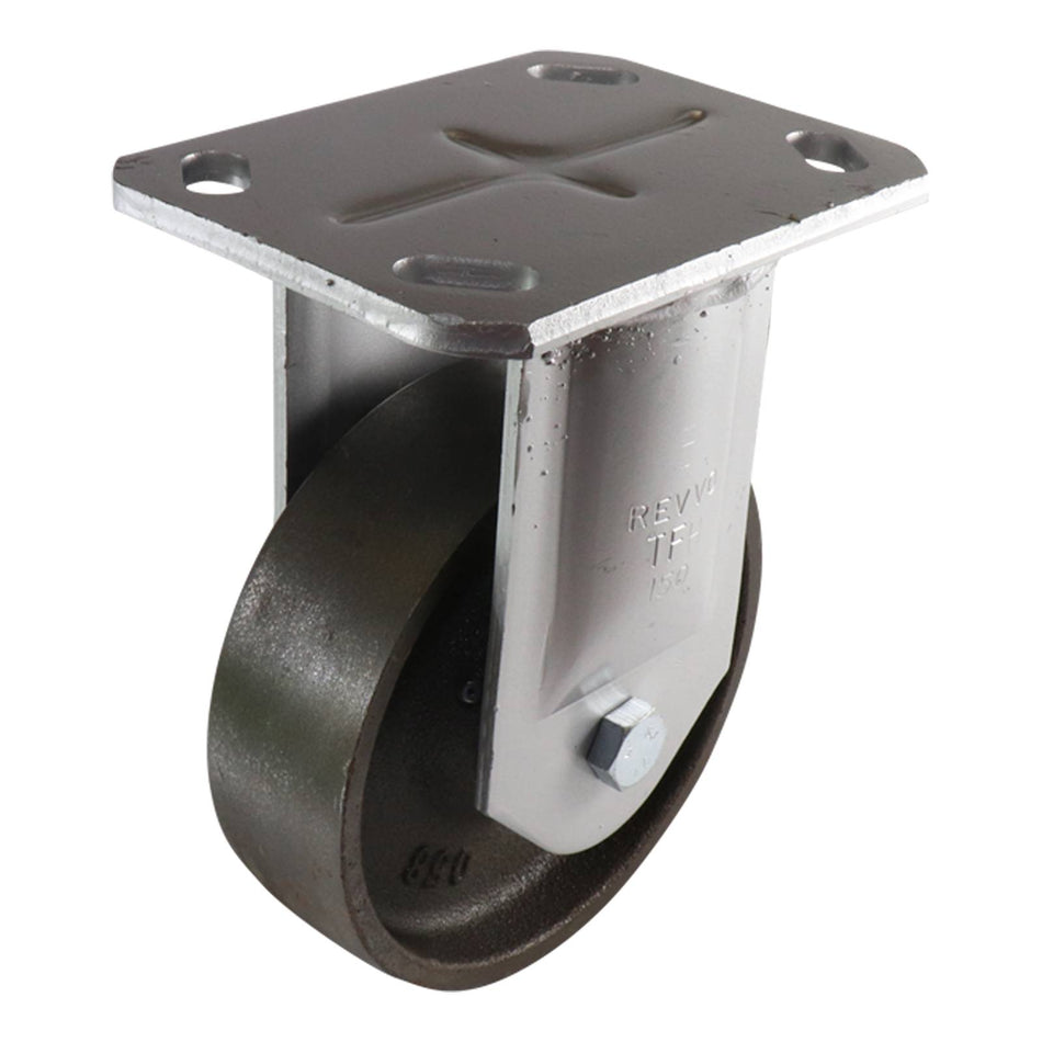 Colson 150mm Cast Iron Fixed Plate TF Series Castor 910kg