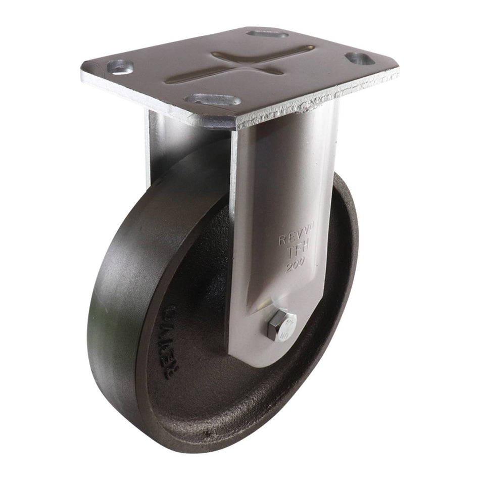 Colson 200mm Cast Iron Fixed Plate TF Series Castor 1150kg