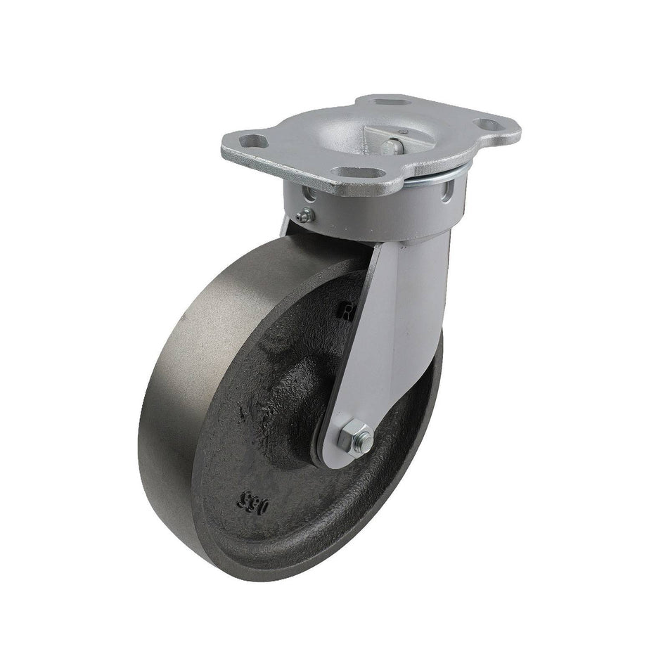 Easyroll 200mm Cast Iron Swivel Plate TS Series Castor 1150kg